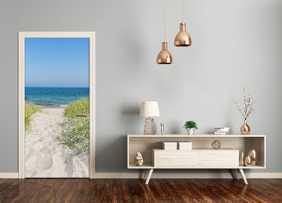 Autocolante para porta Dunas à beira-mar