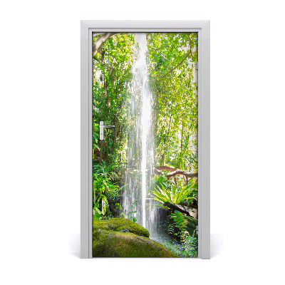 Adesivo em porta Cachoeira na selva