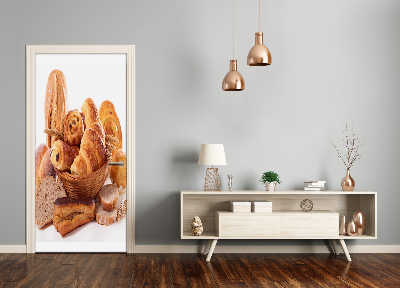 Papel de parede em porta Pão na cesta