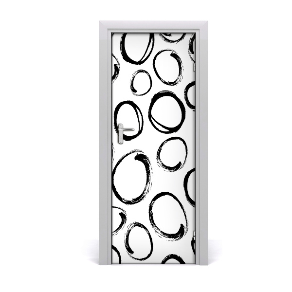Autocolante para porta Círculos em casa