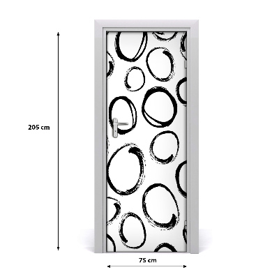 Autocolante para porta Círculos em casa