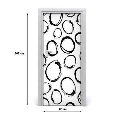 Autocolante para porta Círculos em casa