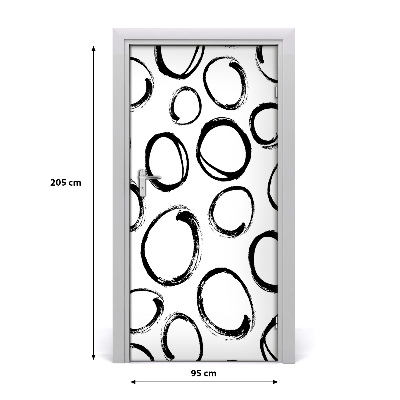 Autocolante para porta Círculos em casa