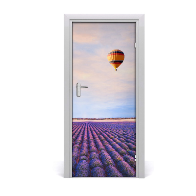 Papel de parede em porta Campos de Lavanda