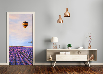 Papel de parede em porta Campos de Lavanda