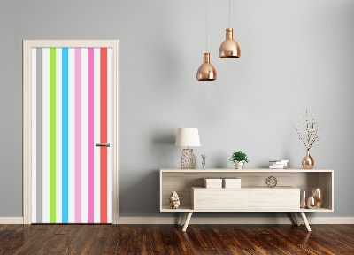 Adesivo em porta Listras coloridas