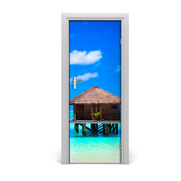 Adesivo em porta Casas na água