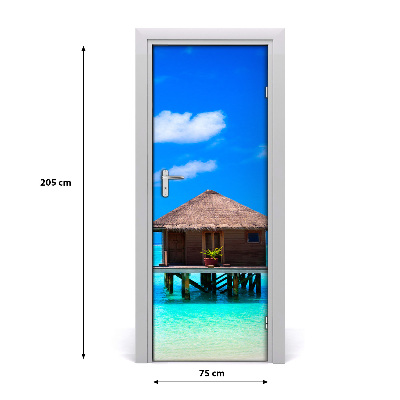 Adesivo em porta Casas na água