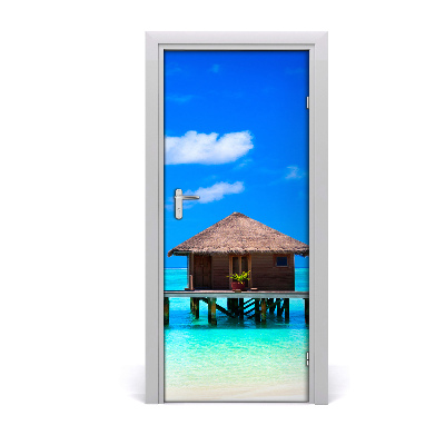 Adesivo em porta Casas na água