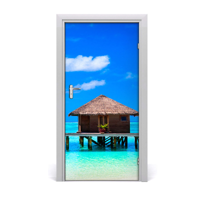 Adesivo em porta Casas na água