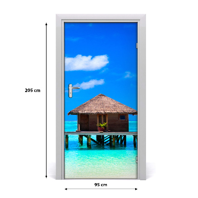 Adesivo em porta Casas na água