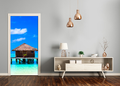 Adesivo em porta Casas na água