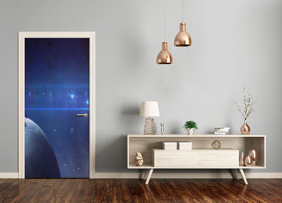 Adesivo em porta Nave espacial