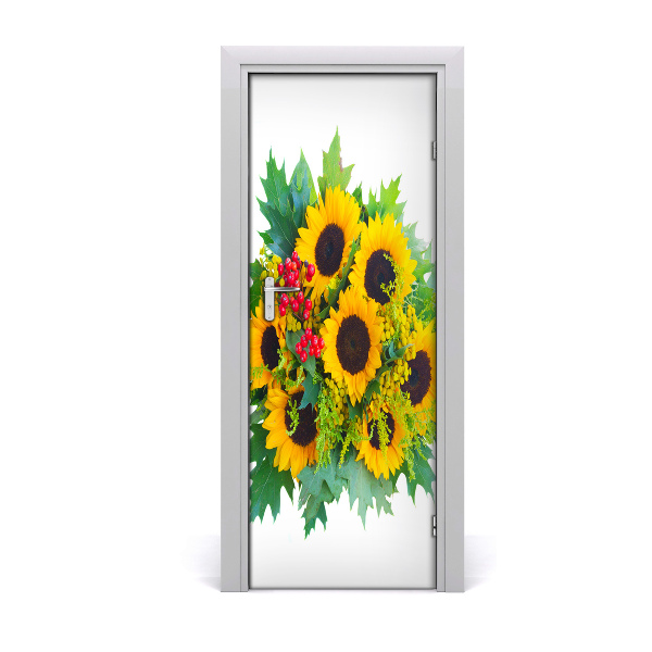 Autocolante para porta Girassóis