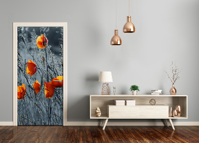 Adesivo em porta Papoulas do campo