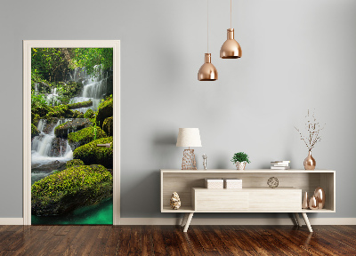 Adesivo em porta Cachoeira na selva