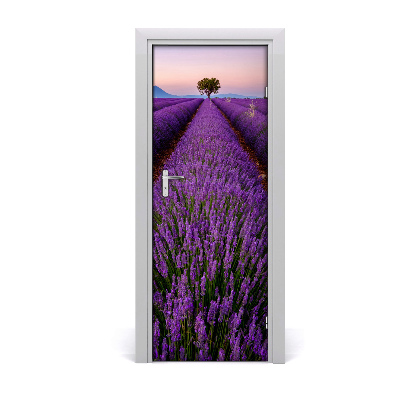 Autocolante para porta Campo de lavanda