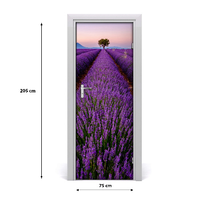 Autocolante para porta Campo de lavanda