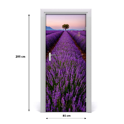 Autocolante para porta Campo de lavanda