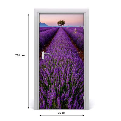 Autocolante para porta Campo de lavanda