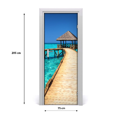 Papel de parede em porta Vista exótica