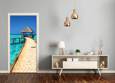 Papel de parede em porta Vista exótica