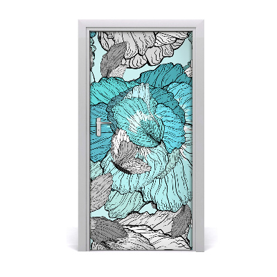 Papel de parede em porta Padrão floral