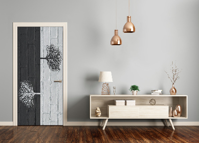 Autocolante para porta Árvores na parede