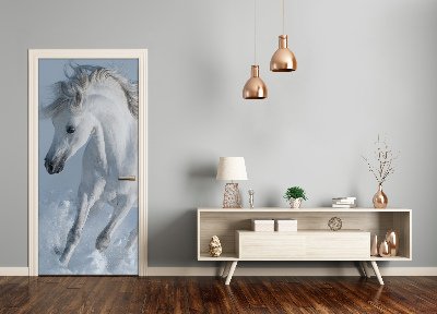 Adesivo em porta Cavalo branco