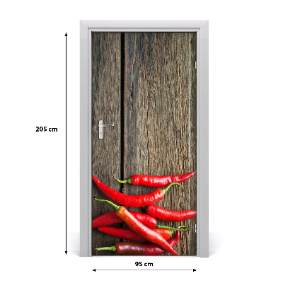 Adesivo em porta Pimentas