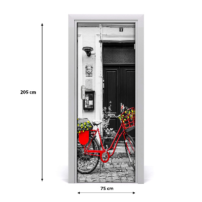 Adesivo em porta Bicicleta urbana