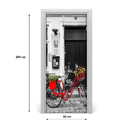 Adesivo em porta Bicicleta urbana