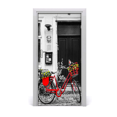 Adesivo em porta Bicicleta urbana