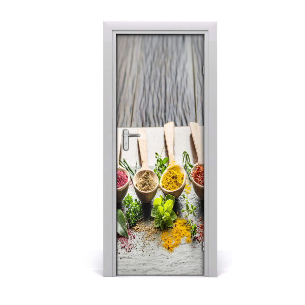 Papel de parede em porta Especiarias