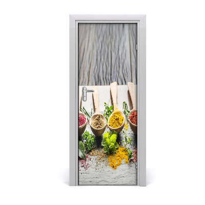 Papel de parede em porta Especiarias