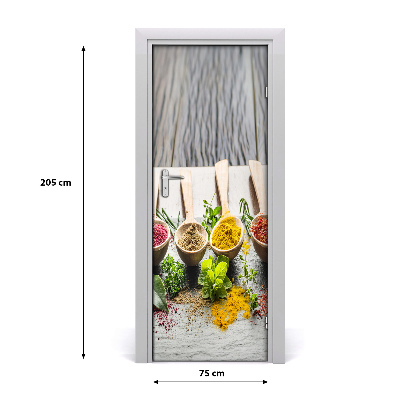 Papel de parede em porta Especiarias
