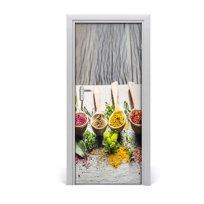 Papel de parede em porta Especiarias