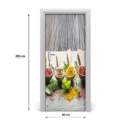 Papel de parede em porta Especiarias