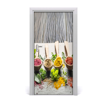 Papel de parede em porta Especiarias