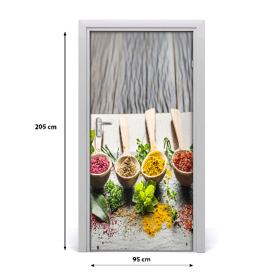Papel de parede em porta Especiarias