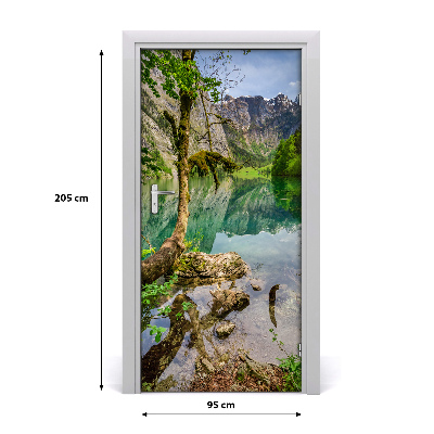 Papel de parede em porta Lago nas montanhas