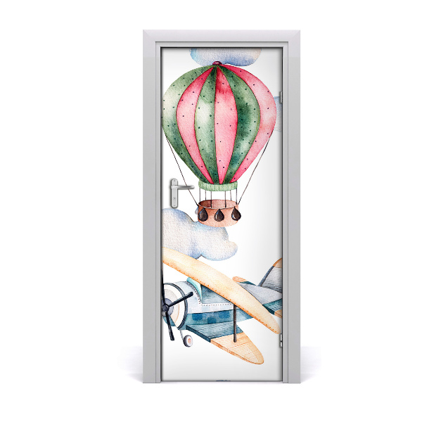 Adesivo em porta Balões e aviões