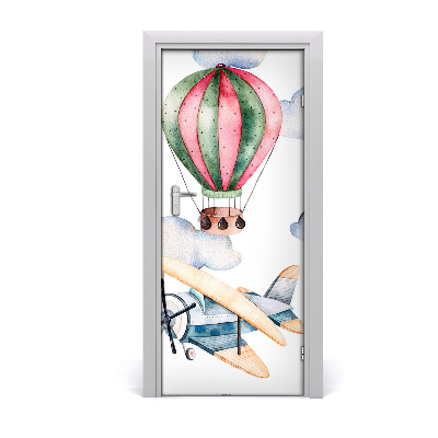 Adesivo em porta Balões e aviões