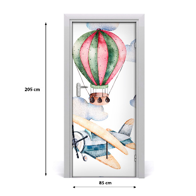 Adesivo em porta Balões e aviões