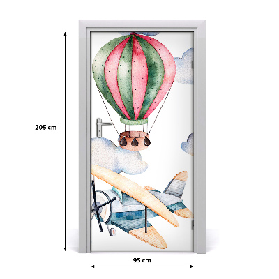 Adesivo em porta Balões e aviões