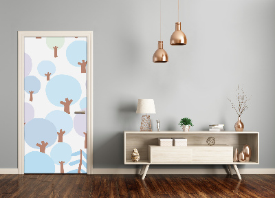 Papel de parede em porta Árvores