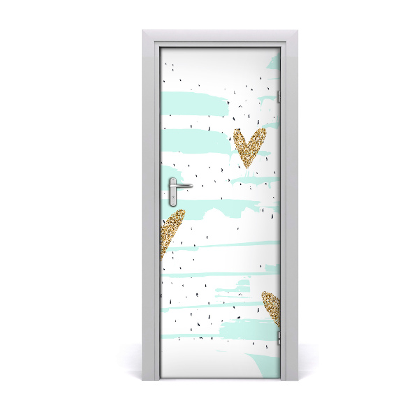 Autocolante para porta Corações e manchas