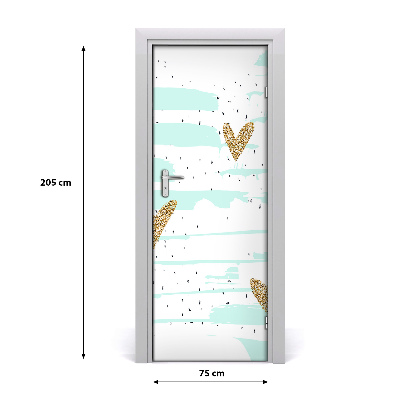 Autocolante para porta Corações e manchas