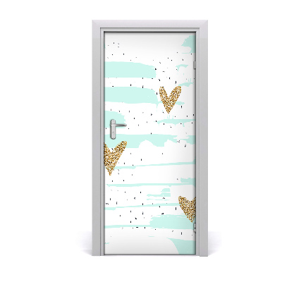 Autocolante para porta Corações e manchas