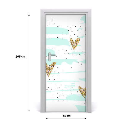 Autocolante para porta Corações e manchas